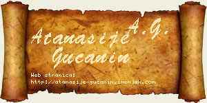 Atanasije Gučanin vizit kartica
